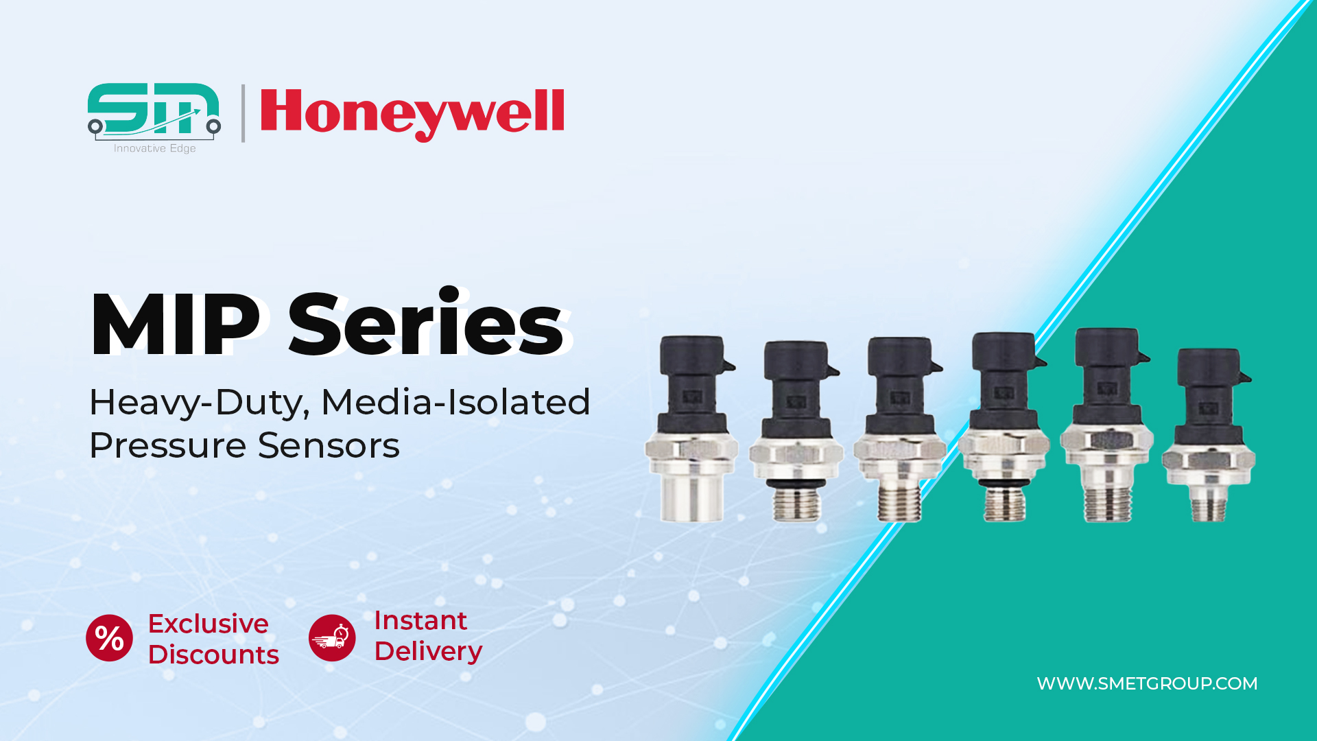 MIP Series - Heavy-duty, Media-isolated Pressure Sensors